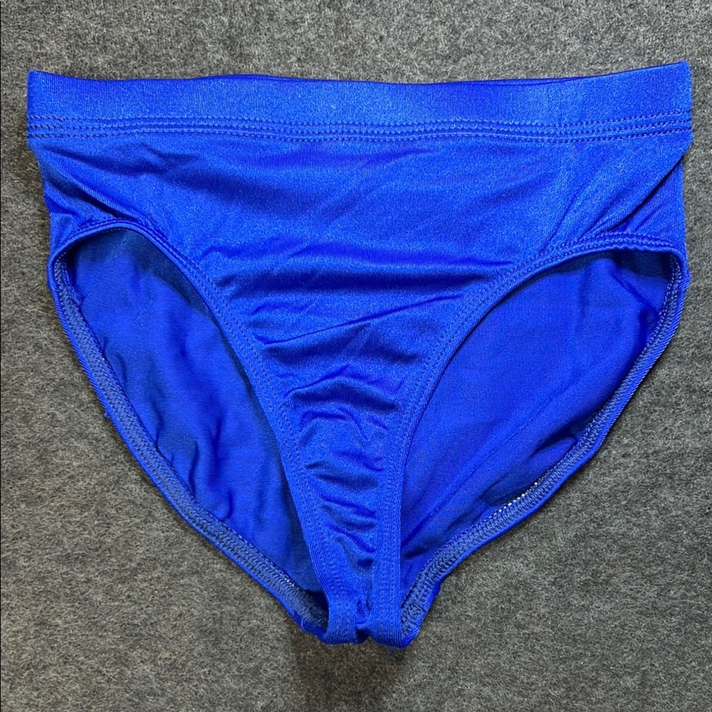 GK Elite C/M Hi-Cut Spandex Dance Brief. Royal NWOT